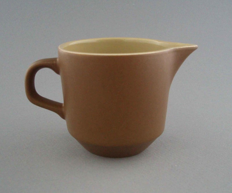 Cream jug - Palm Springs pattern; Crown Lynn Potteries Limited; 1968-1972; 2008.1.537 Cream jug - Palm Springs pattern; Crown Lynn Potteries Limited; 1968-1972; 2008.1.537