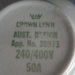Electrical insulator; Crown Lynn Technical Ceramics Limited; 1964-1989; 2009.1.1947