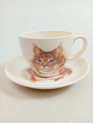 Cup and Saucer - Roydon Tiny Tots; Crown Lynn Potteries Limited; 1960s; 2016.48.35