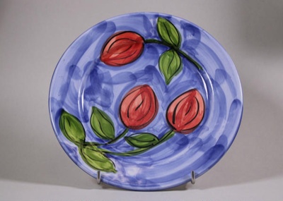 Dinner plate - Tamarillo; Studio Ceramics NZ Ltd; 2017.1.197