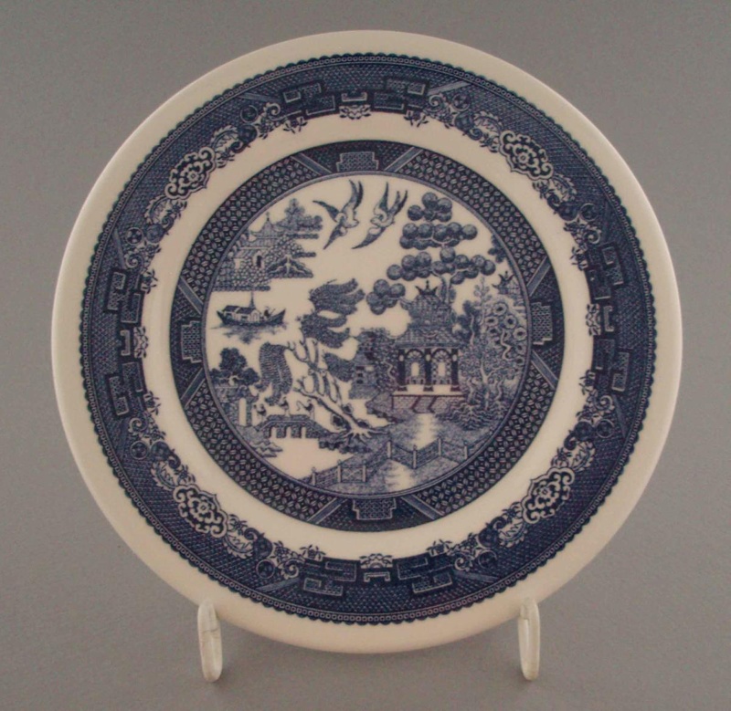Bread And Butter Plate Blue Willow Pattern Crown Lynn Potteries