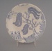Butter pat - Willow pattern; Crown Lynn Potteries Limited; 1968-1980; 2008.1.1948