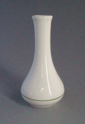 Bud vase - Metro pattern; Crown Lynn Potteries Limited; 1985-1989; 2008.1.794