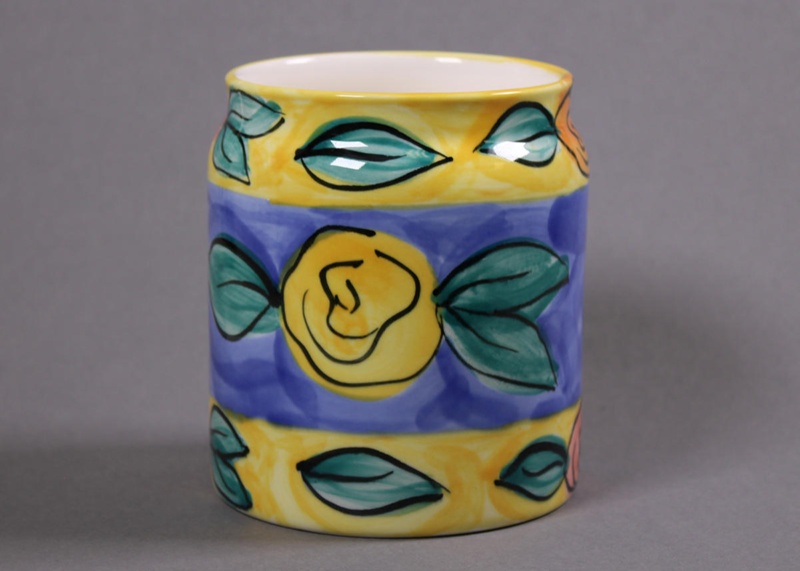 Cannister - Roses; Studio Ceramics NZ Ltd; 2017.1.211