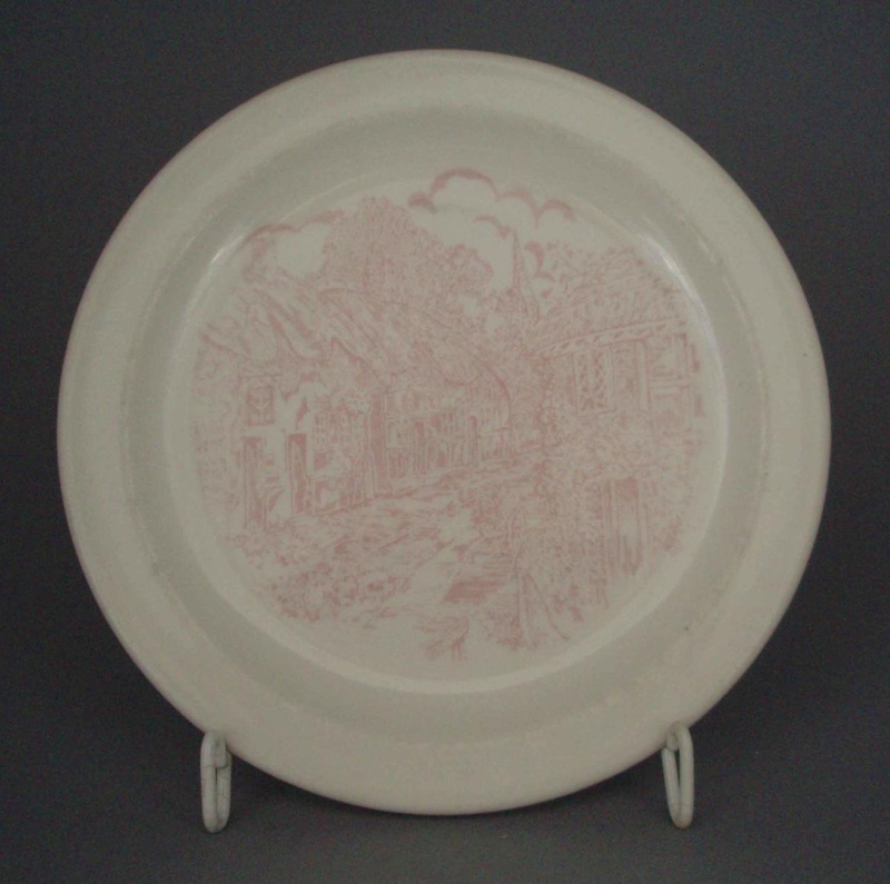 Bread and butter plate - Cottage Pink pattern; Crown Lynn Potteries Limited; 1980-1989; 2008.1.1480 Bread and butter plate - Cottage Pink pattern; Crown Lynn Potteries Limited; 1980-1989; 2008.1.1480