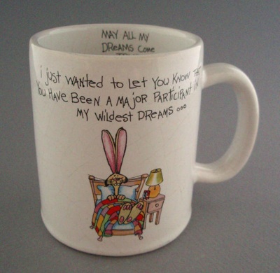 Mug - slogan; Titian Potteries (1965) Limited; 1980-1985; 2009.1.14