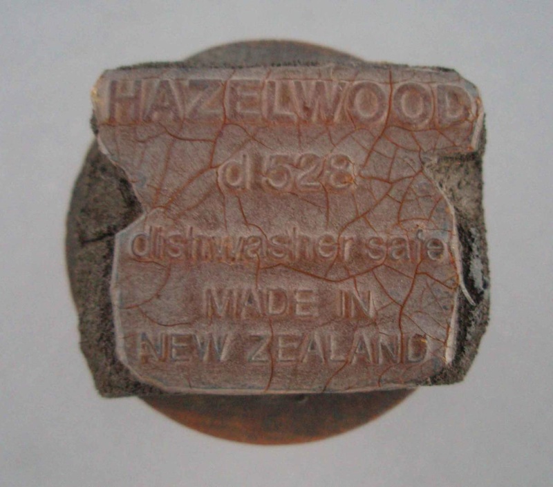 Backstamp - Hazelwood; Crown Lynn Potteries Limited; 1975-1989; 2008.1.1693