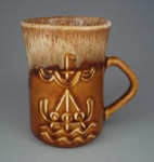 Mug - Viking boat; Luke Adams Pottery Limited; 1970-1980; 2008.1.2260