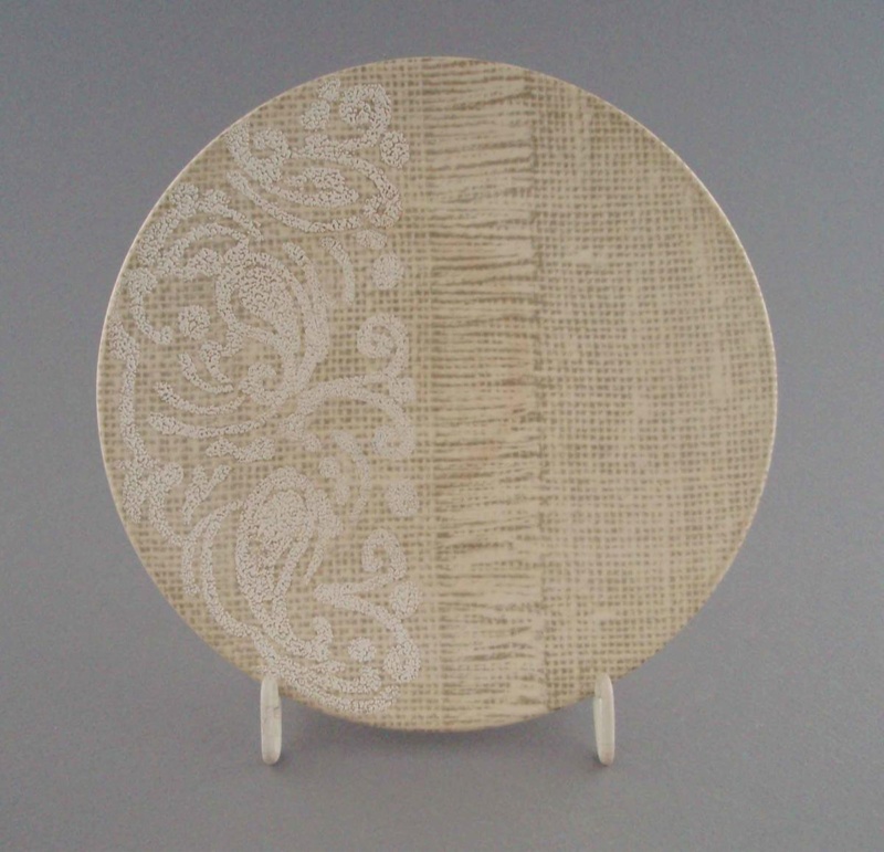 Bread and butter plate - Monterrey pattern; Crown Lynn Potteries Limited; 1966-1972; 2008.1.619