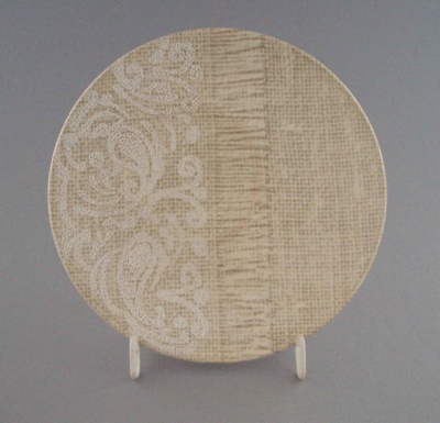 Bread and butter plate - Monterrey pattern; Crown Lynn Potteries Limited; 1966-1972; 2008.1.619