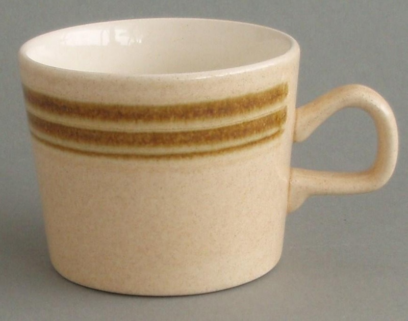 Cup - banded; Crown Lynn Potteries Limited; 1976-1989; 2008.1.17