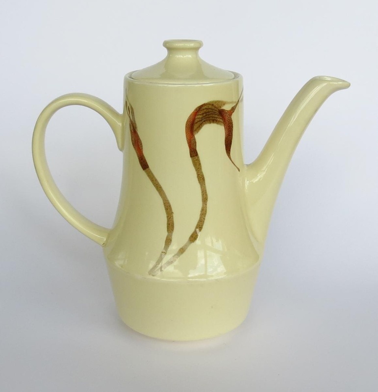 Coffee pot - Elvenhood pattern; Crown Lynn Potteries Limited; 1980-1989; 2016.48.67