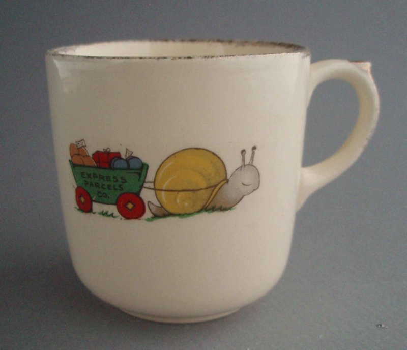 Child's cup - nursery theme; Crown Lynn Potteries Limited; 1955-1970; 2008.1.1033