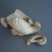 Swan fragments - bisque; Crown Lynn Potteries Limited; 1945-1979; 2009.1.2044.1-2