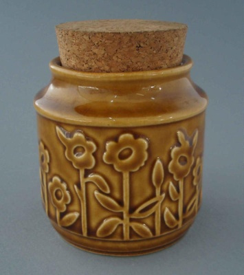 Jar and lid; Titian Potteries (1965) Limited; 1978-1985; 2009.1.908.1-2