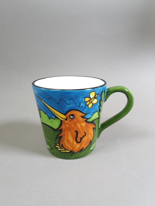 Mug - Nightime Kiwi pattern; Studio Ceramics NZ Ltd; 2006-2008; 2017.1.71