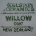 Butter pat - Willow pattern; Crown Lynn Potteries Limited; 1968-1980; 2008.1.1947