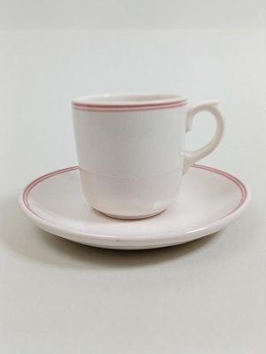 Children's Cup and Saucer - Hospital; Crown Lynn Potteries Limited; 1960s-1970s; 2016.48.24
