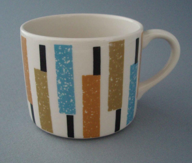 Coffee cup - Bermuda pattern; Crown Lynn Potteries Limited; 1964-1968; 2008.1.1853 Coffee cup - Bermuda pattern; Crown Lynn Potteries Limited; 1964-1968; 2008.1.1853