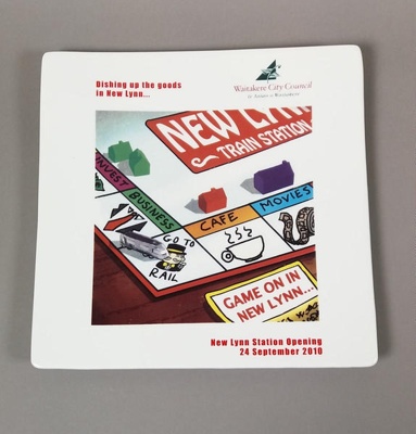 Platter - New Lynn Rail station; Studio Ceramics NZ Ltd; 2010; 2017.1.20