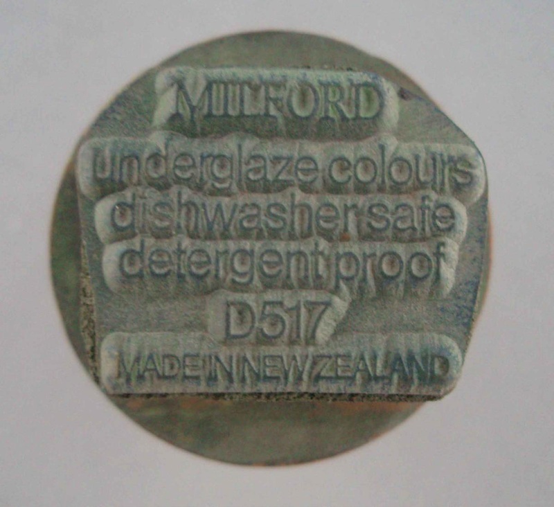 Backstamp - Milford; Crown Lynn Potteries Limited; 1975-1989; 2008.1.1694