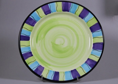 Dinner plate - Calypso; Studio Ceramics NZ Ltd; 2002; 2017.1.195