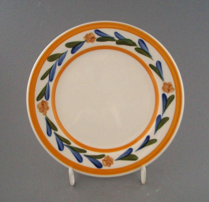 Bread and butter plate - floral; Crown Lynn Potteries Limited; 1989; 2009.1.990 Bread and butter plate - floral; Crown Lynn Potteries Limited; 1989; 2009.1.990
