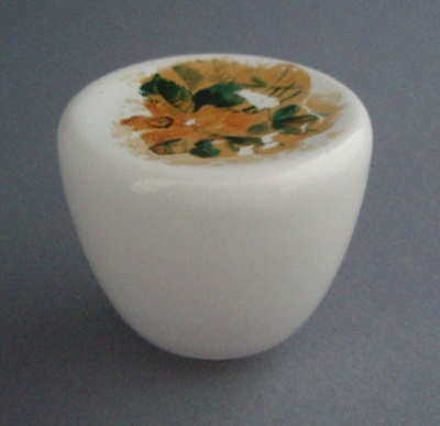 Door handle - Charm pattern; Crown Lynn Technical Ceramics Limited; 1976-1989; 2008.1.2359