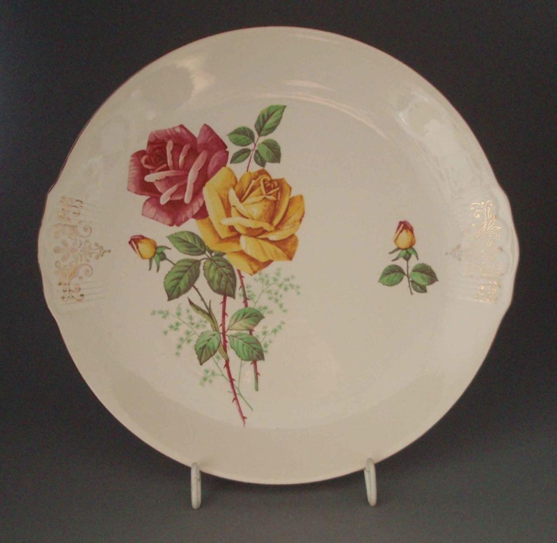 Cake Plate Bouquet Pattern Crown Lynn Potteries Limited 1955 1965