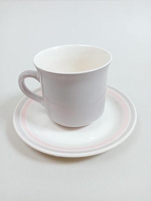 Cup and Saucer - Candy; Crown Lynn Potteries Limited; 1980s; 2016.48.31
