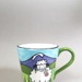 Mug - Smiley Lamb pattern; Studio Ceramics NZ Ltd; 2003-2016; 2017.1.100