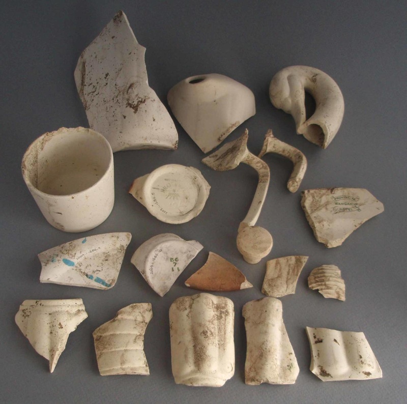 Shards - bisque; Crown Lynn Potteries Limited; 1948-1980; 2009.1.1687.1-19
