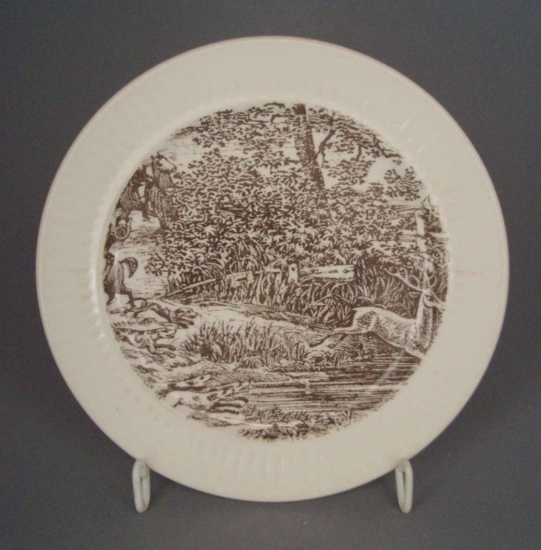 Bread and butter plate - country scene; Crown Lynn Potteries Limited; 1969-1989; 2008.1.1481 Bread and butter plate - country scene; Crown Lynn Potteries Limited; 1969-1989; 2008.1.1481