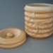 Cigar jar and lid; Crown Lynn Potteries Limited; 1950-1955; 2008.1.424.1-2