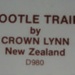 Child's bread and butter plate - Tootle train; Crown Lynn Potteries Limited; 1981-1989; 2009.1.879