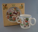 Child's dinnerset with box - Nursery Tales pattern; Crown Lynn Potteries Limited; 1984-1989; 2008.1.1081.1-4