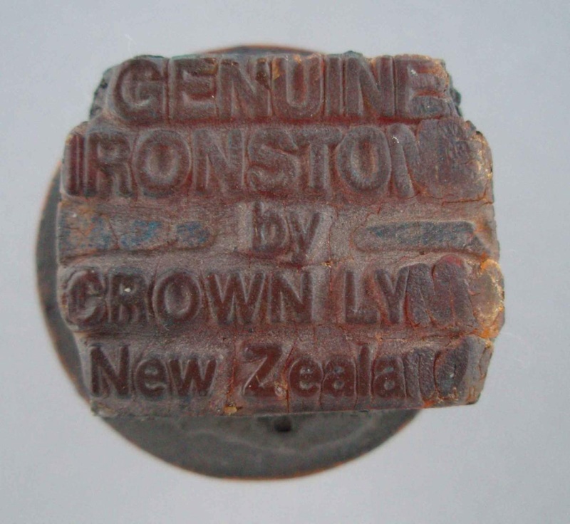 Backstamp - Genuine ironstone; Crown Lynn Potteries Limited; 1965-1985; 2008.1.1684
