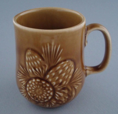 Mug - pine cone; Titian Potteries (1965) Limited; 1977-1989; 2008.1.2297