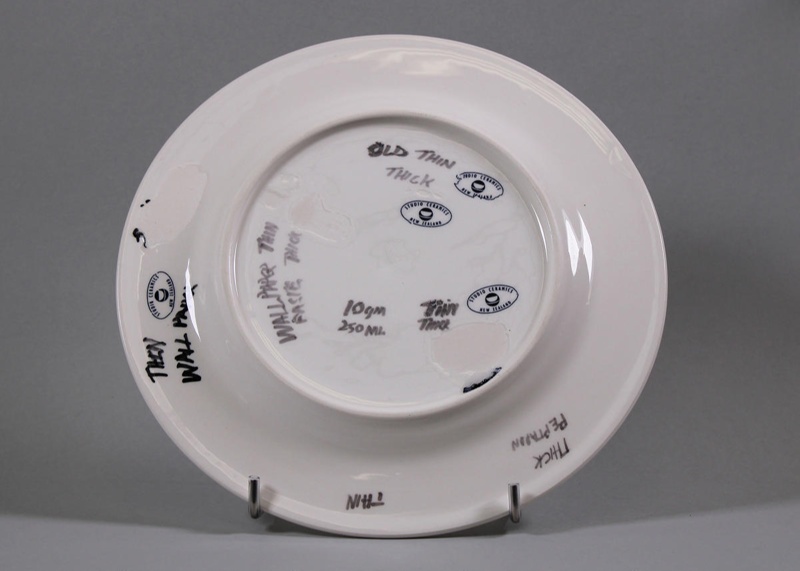 Salad plate - test; Studio Ceramics NZ Ltd; 2017.1.293