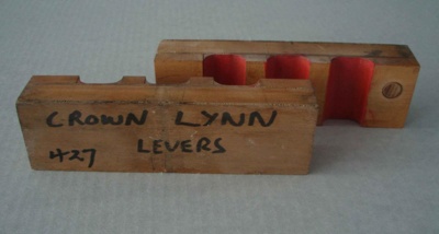 Wooden pattern; Unknown; 1940-1970; 2010.1.63.1-2
