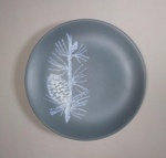 Side plate - Pine pattern; Crown Lynn Potteries Limited; 1965-1972; 2017.10.3