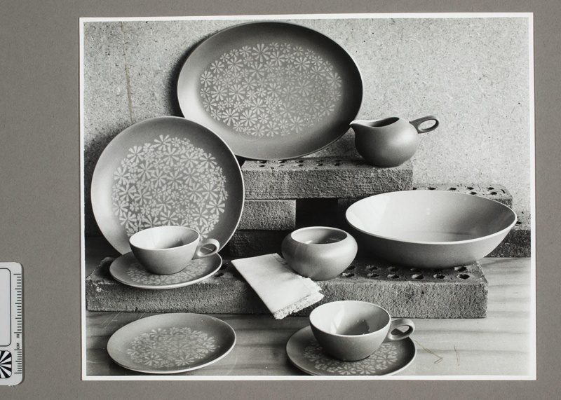 Photograph - Styled display of crockery in Palm Springs pattern; 1966-1972; 2008.1.2786