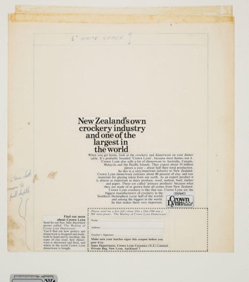 Advertisement mock-up; 1974; 2008.1.2826
