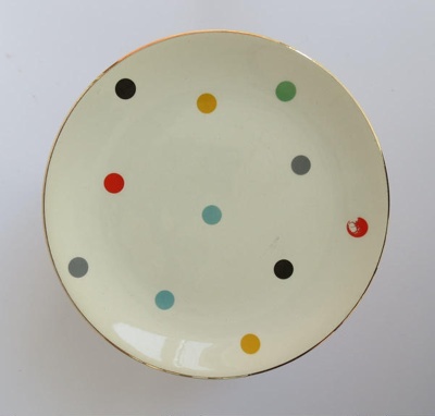 Side plate - Gigi pattern; Crown Lynn Potteries Limited; 1959-1965; 2016.48.121