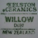 Butter pat - Willow pattern; Crown Lynn Potteries Limited; 1968-1980; 2008.1.1950
