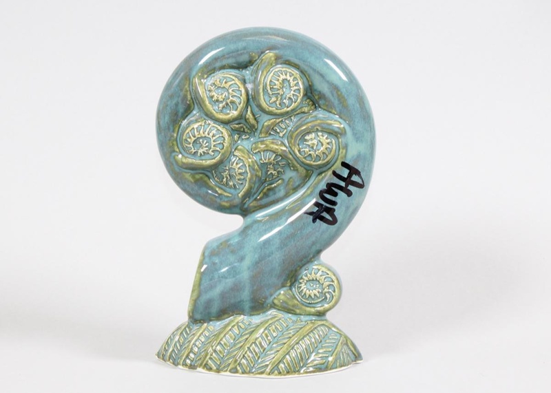 Ornament - Koru; Studio Ceramics NZ Ltd; 2017.1.257