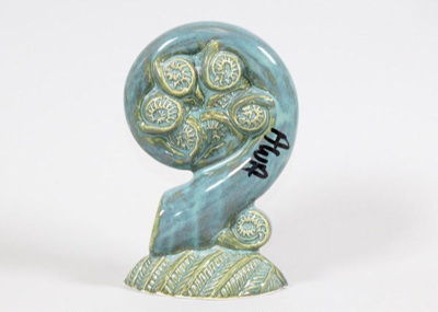 Ornament - Koru; Studio Ceramics NZ Ltd; 2017.1.257