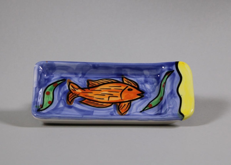 Butter dish - Fish; Studio Ceramics NZ Ltd; 2017.1.198