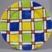 Dinner plate - plaid; Studio Ceramics NZ Ltd; 2017.1.188