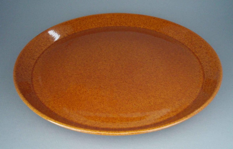 Chop plate - Pioneer pattern; Crown Lynn Potteries Limited; 1982-1989; 2008.1.1473 Chop plate - Pioneer pattern; Crown Lynn Potteries Limited; 1982-1989; 2008.1.1473